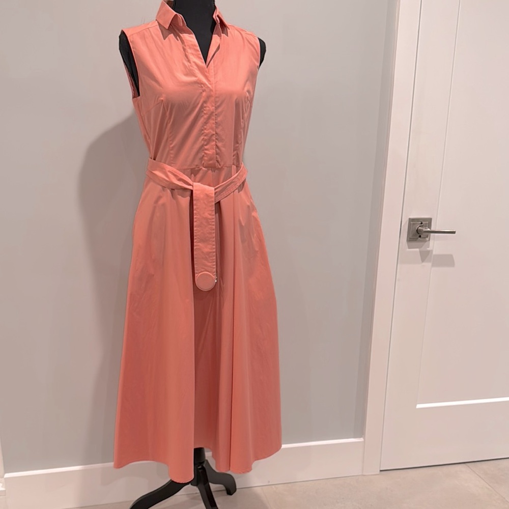 Akris Punto Sleeveless Coral Dress